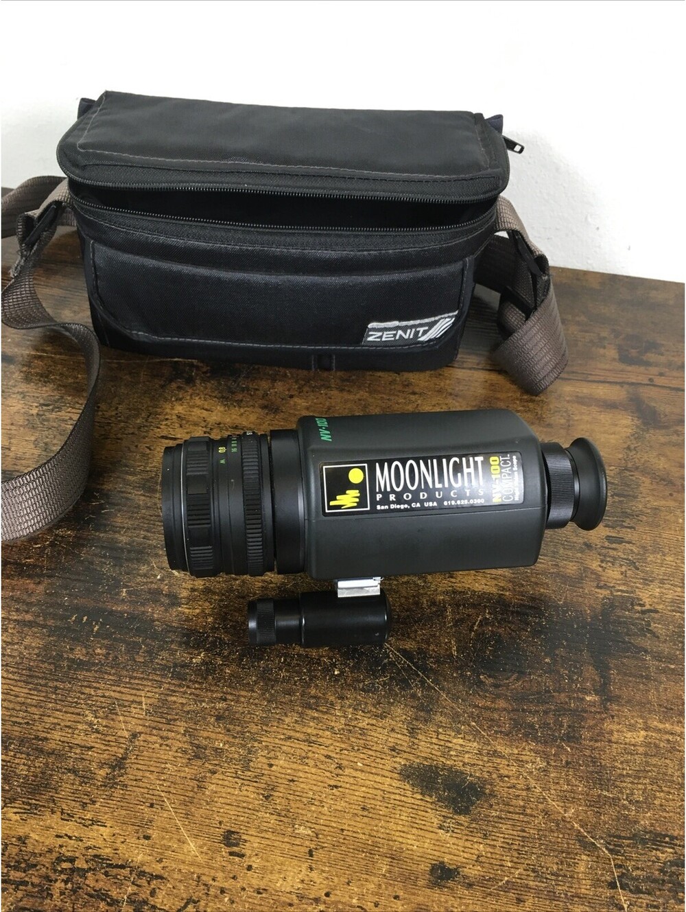Moonlight NV‑100 Night Vision Monocular Works Great IR Illuminator & Case Vintag